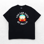 SOUTH PARK サウスパーク アニメ キャラクター プリント Tシャツ XL ブラック YOU CAN SUCK MY BALLS ニカラグア製