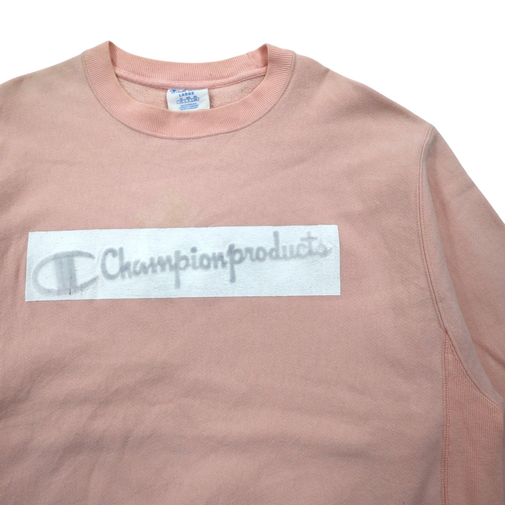 Champion Reverse Weave Sweatshirt, 2XL, Pink, Blue Single Tag, Reprint, Made in Honduras