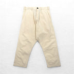 O project ワイド サルエル パンツ REGULAR FIT TROUSERS トラウザーズ S コットン ベージュ 日本製