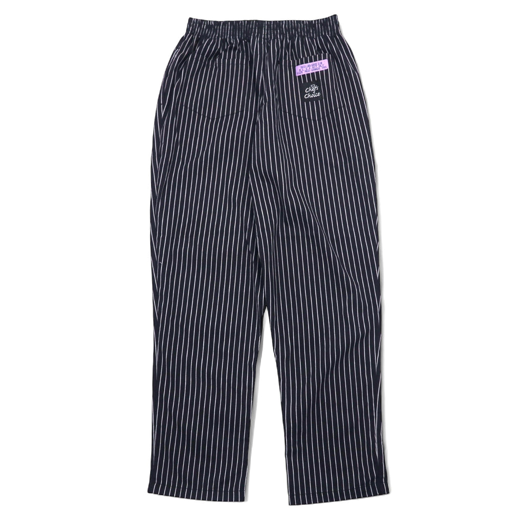Premium uniforms Chef pants Easy pants M Black Stripe Polyester Cotton Chefs Choice