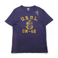 POLO RALPH LAUREN Vintage USRL Logo Print T-Shirt, Navy, Cotton, Size XL, DM-42, Unused