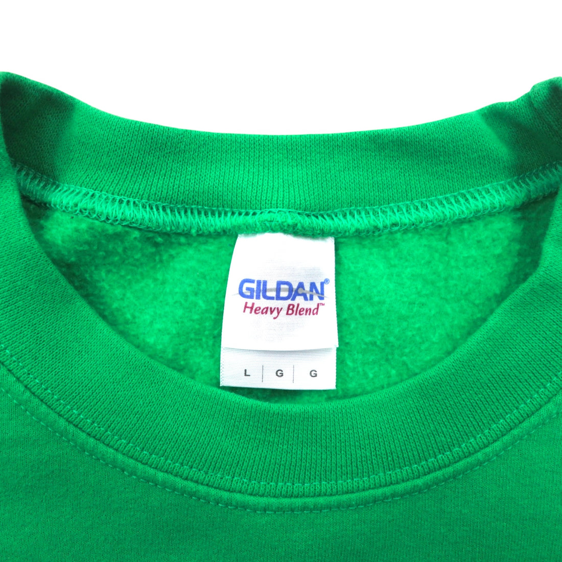 GILDAN Crew Neck Sweatshirt L Green Print Fleece Lining ATTACK VOLLEYBALL Made in Honduras