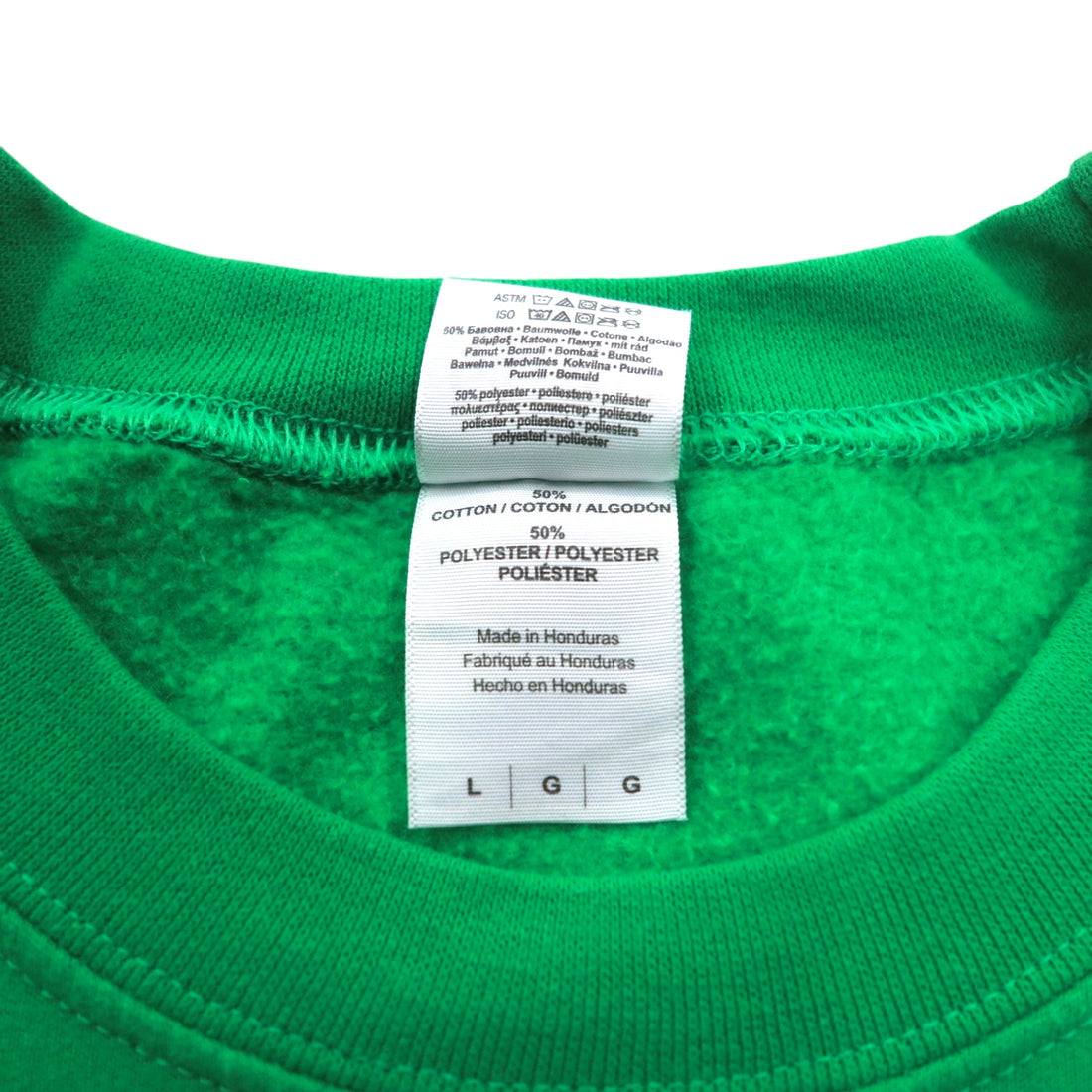 GILDAN Crew Neck Sweatshirt L Green Print Fleece Lining ATTACK VOLLEYBALL Made in Honduras