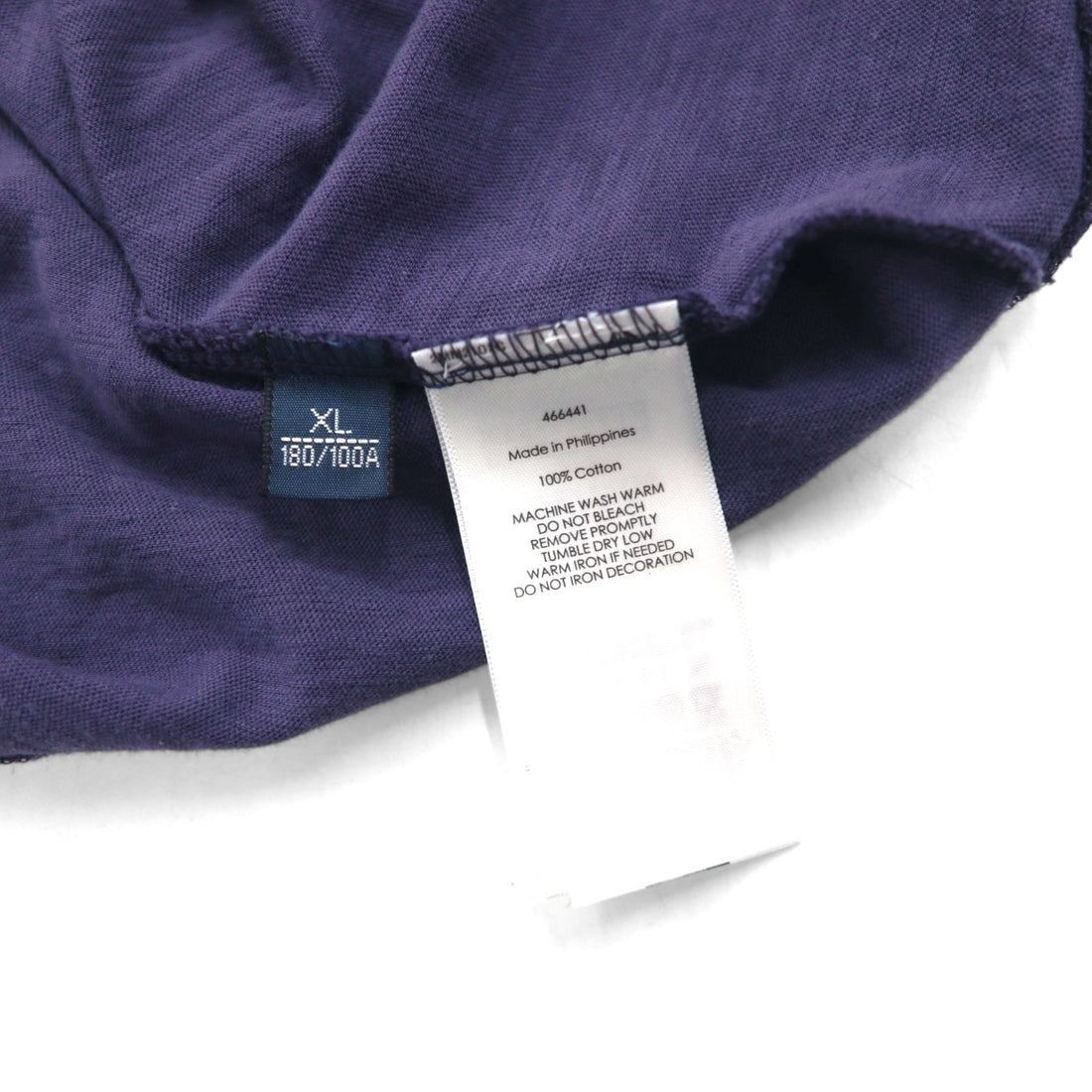 POLO RALPH LAUREN Vintage USRL Logo Print T-Shirt, Navy, Cotton, Size XL, DM-42, Unused