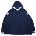 日本然リトテ-古着オンライン-Champion 90年代 ハーフジップ アノラックパーカー XXL ネイビー ナイロン-Champion 90's Half Zip Anorak Hoodie XXL Navy Nylon