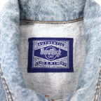 Hard Rock Cafe 90s Denim Jacket, G-Jean, L, Blue, Ice Wash, Cotton, Back Logo Embroidery, GUAM USA