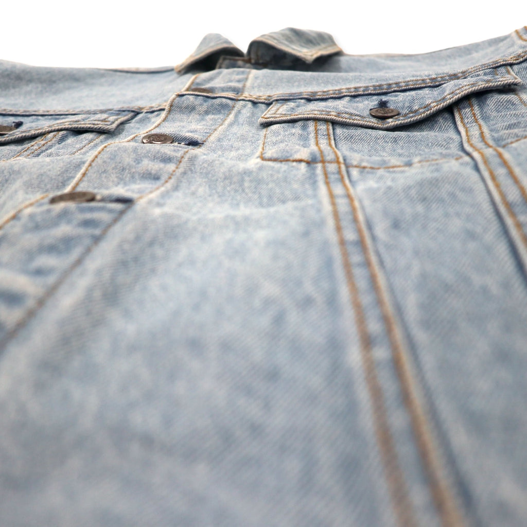 Hard Rock Cafe 90s Denim Jacket, G-Jean, L, Blue, Ice Wash, Cotton, Back Logo Embroidery, GUAM USA