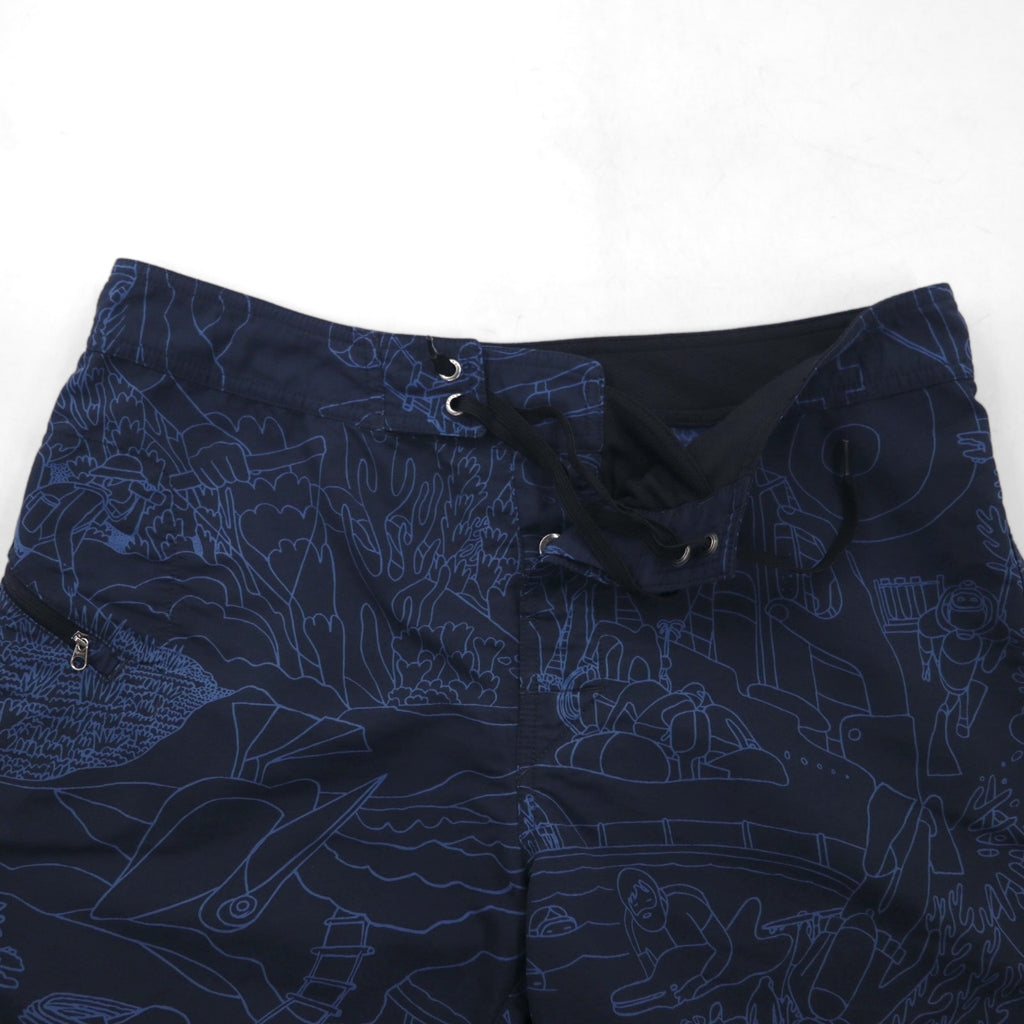Patagonia Wavefarer II Board Shorts, Size M, Nylon, All-Over Print, 86711
