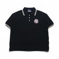 FRED PERRY x AKANE UTSUNOMIYA Wide-leg Polo Shirt, Size S, Black Cotton, Pique Pique Shirt, F5334, Made in Japan