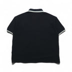 FRED PERRY x AKANE UTSUNOMIYA Wide-leg Polo Shirt, Size S, Black Cotton, Pique Pique Shirt, F5334, Made in Japan