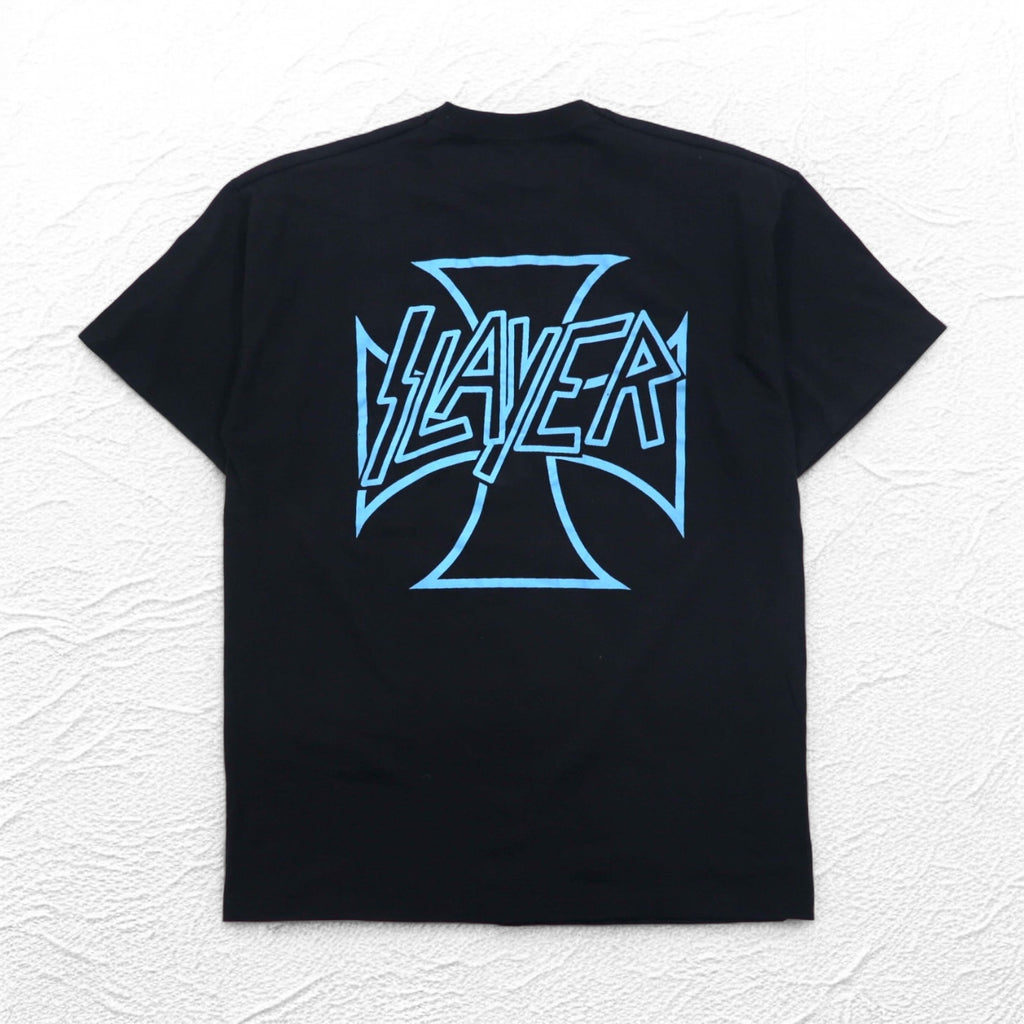 SLAYER スレイヤー バンド Tシャツ L ブラック コットン 両面プリント スカル FRUIT OF THE LOOM モロッコ製