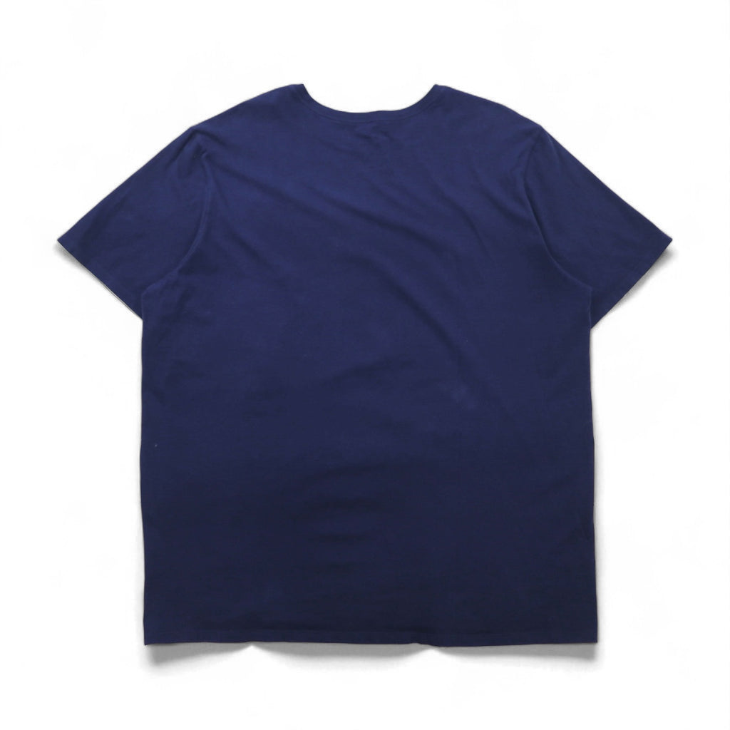 NIKE ベースボール プリントTシャツ 2XL ネイビー コットン MLB INDIANS センタースウォッシュ