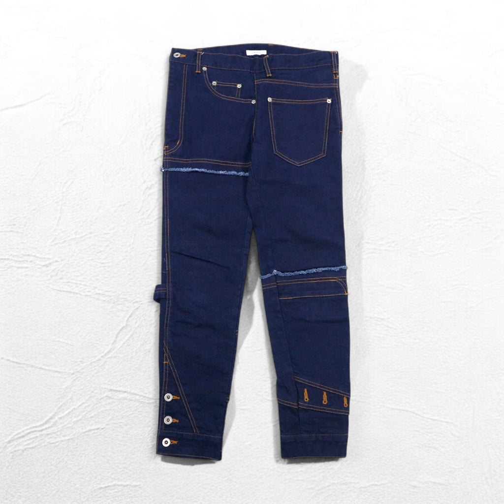 whowhat Puzzle Denim Pants S Indigo Blue Stretch Made in Japan