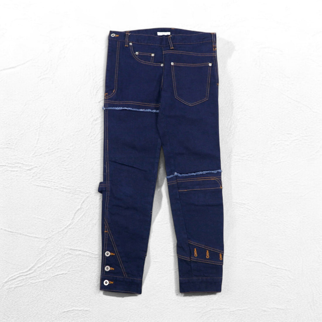 whowhat Puzzle Denim Pants S Indigo Blue Stretch Made in Japan