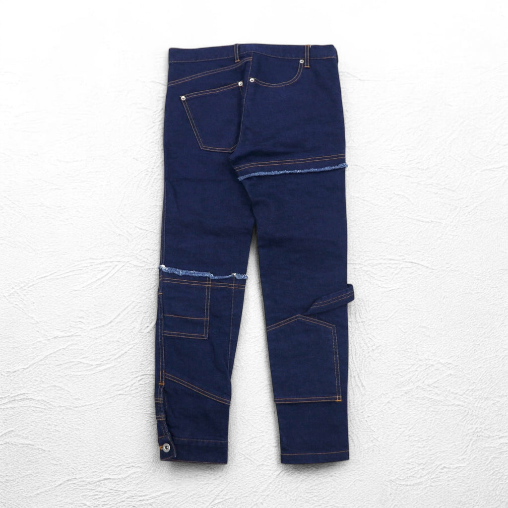 whowhat Puzzle Denim Pants S Indigo Blue Stretch Made in Japan