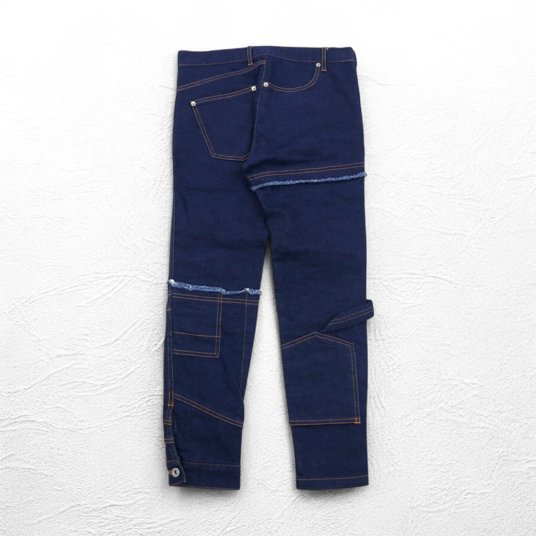 whowhat Puzzle Denim Pants S Indigo Blue Stretch Made in Japan