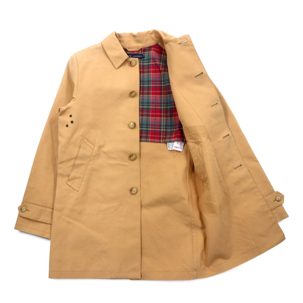 RALPH LAUREN 90s Rubberized Balmac Coat, S, Beige, Waterproof, Checked Liner