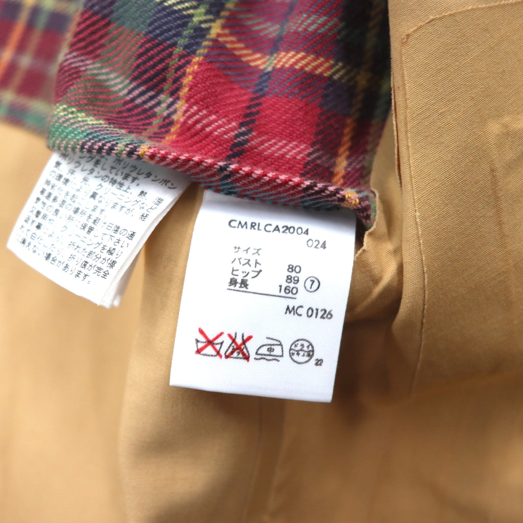 RALPH LAUREN 90s Rubberized Balmac Coat, S, Beige, Waterproof, Checked Liner
