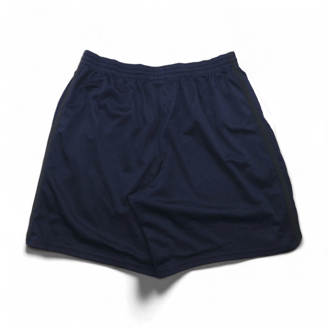 Champion Mesh Game Shorts, Size 2XL, Navy, Side Stripes, One-Point Logo, Made in El Salvador
