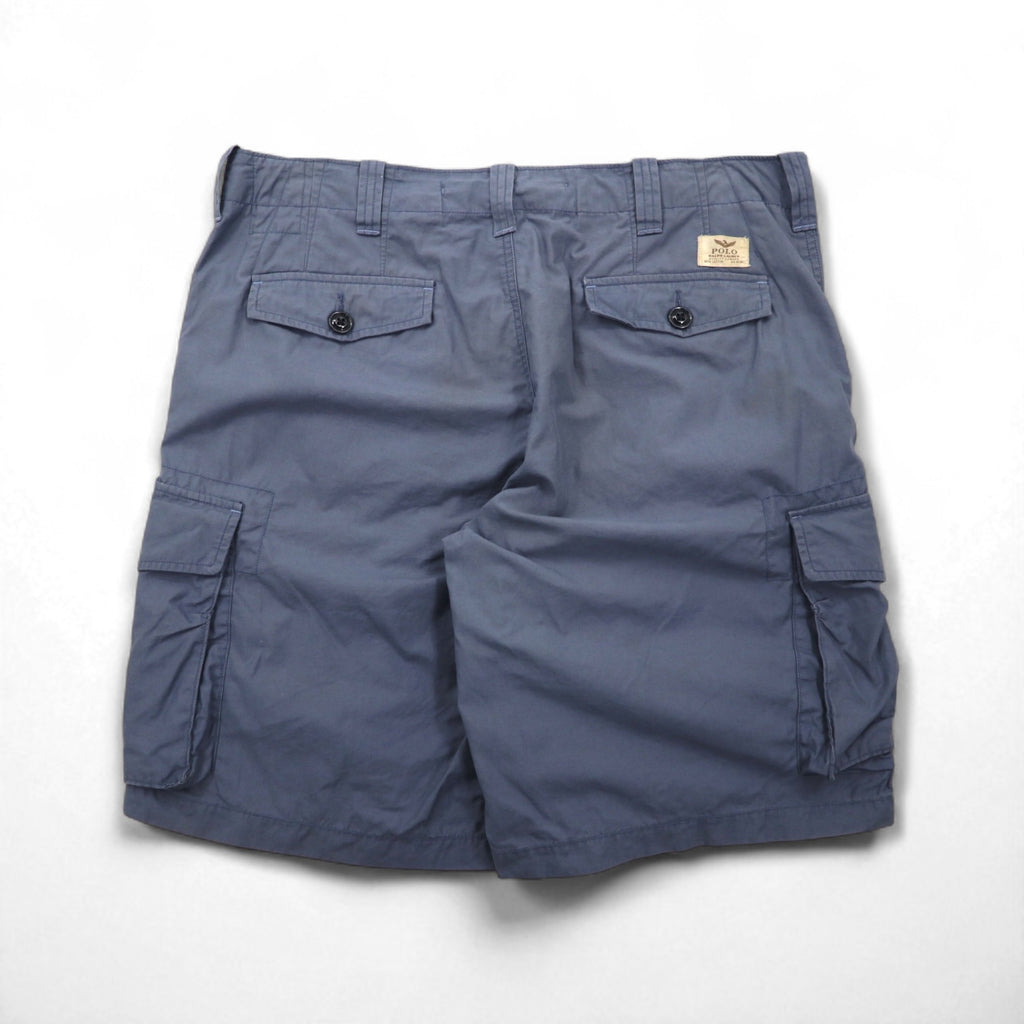 POLO RALPH LAUREN Utility Canvas Baggy Short Cargo Pants, Size L, Gray, Knee-Length