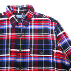 Polo by Ralph Lauren Oversized Flannel Shirt, Medium, Red, Cotton, Check