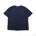 nautica 90年代 USA製 ワンポイントロゴ刺繍 Tシャツ 2XL ネイビー コットン