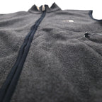 THE NORTH FACE 90s USA Made Fleece Vest, Size Small, Gray, One-Point Logo, Zip Pocket