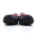POLO RALPH LAUREN Ribbon Loafers, Driving Shoes, Size 26.5cm, Navy Grained Leather, WILLEM 11571