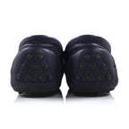 POLO RALPH LAUREN Ribbon Loafers, Driving Shoes, Size 26.5cm, Navy Grained Leather, WILLEM 11571