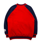 BAD BOY 90s Sweatshirt Stadium Jacket M Red Navy Cotton Fleece Lining Logo Embroidery