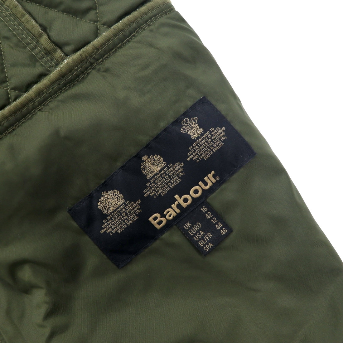 Barbour quilted jacket, XL, khaki, nylon, tweed switching, VINTAGE TWEED QUILT JACKET LQU02620L71