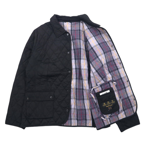 Barbour quilted jacket, XL, black, polyester, check lining, CYNTHIA MATT QUILT JACKET L2359