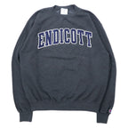 日本然リトテ-古着オンライン-Champion ECO カレッジ刺繍 スウェット L グレー コットン ENDICOTT アーチロゴ-Champion ECO College Embroidery Sweatshirt L Gray Cotton ENDICOTT Arch Logo