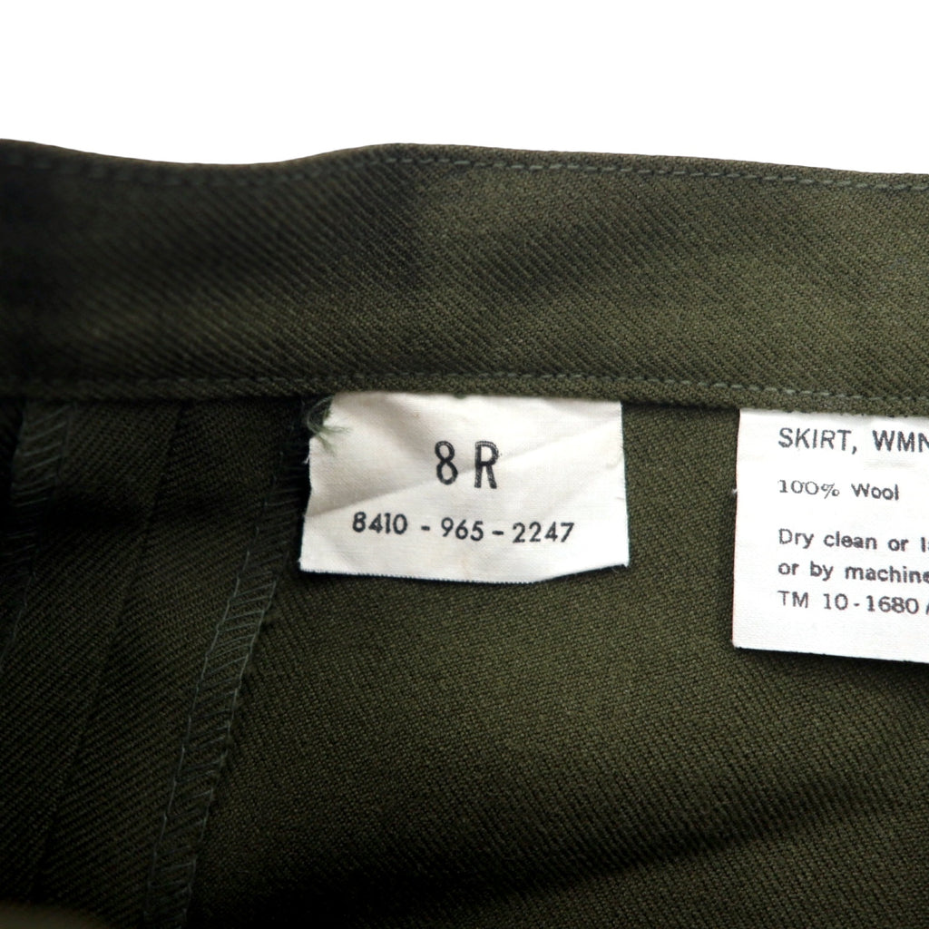 US ARMY Field Skirt A-line 8R Khaki Wool Military SKIRT WMN'S WL FIELD OG108