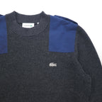 LACOSTE Commando Knit Sweater, Medium, Wool, with Epaulettes and Elbow Patches, AH9167, Dressinn