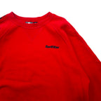 Lotto SPORTS 90s Sweatshirt M Red Logo Tape Fleece Lining Logo Embroidery Front V