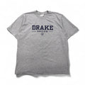The Cotton Exchange 90s USA Made Single Stitch Vintage Drake Soccer T-Shirt, Gray, Size XL