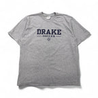 The Cotton Exchange 90s USA Made Single Stitch Vintage Drake Soccer T-Shirt, Gray, Size XL