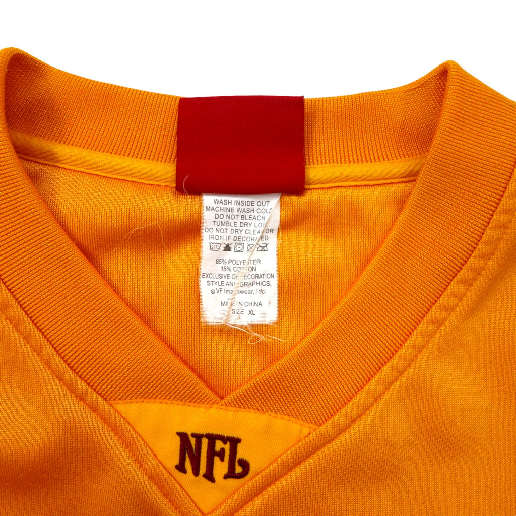 NFL Game Shirt XL Yellow Polyester RED SKINS Big Size