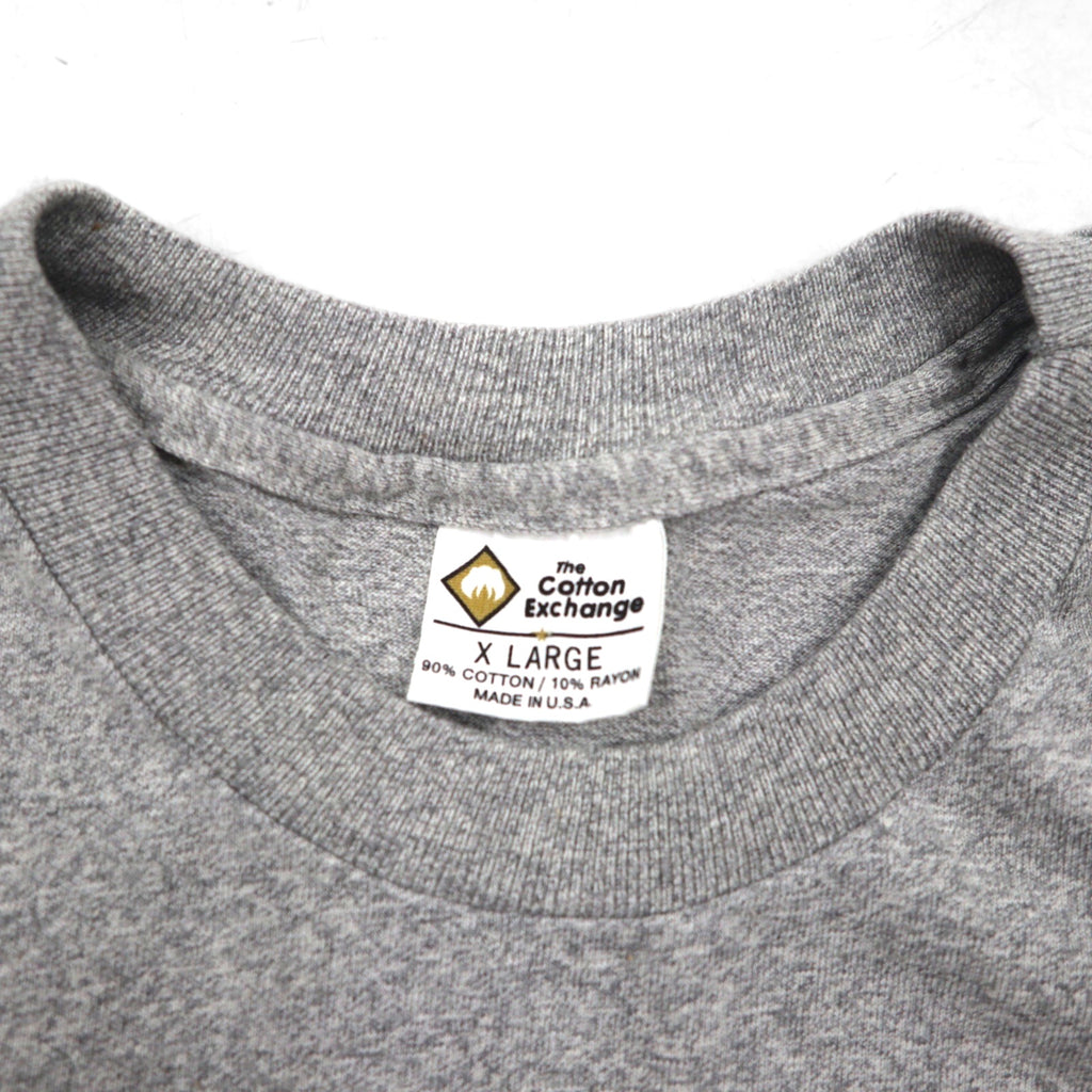 The Cotton Exchange 90s USA Made Single Stitch Vintage Drake Soccer T-Shirt, Gray, Size XL