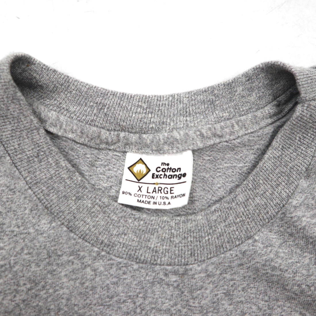 The Cotton Exchange 90s USA Made Single Stitch Vintage Drake Soccer T-Shirt, Gray, Size XL