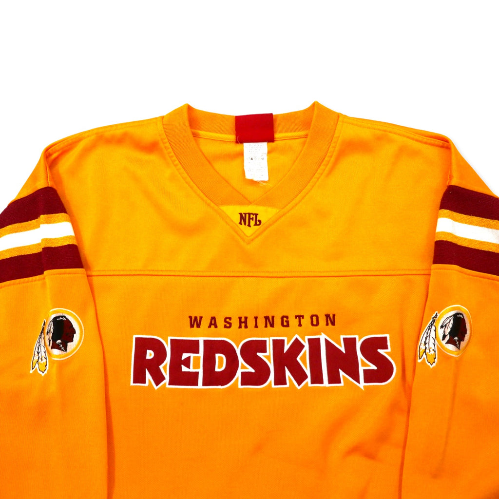 NFL Game Shirt XL Yellow Polyester RED SKINS Big Size