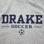 The Cotton Exchange 90s USA Made Single Stitch Vintage Drake Soccer T-Shirt, Gray, Size XL