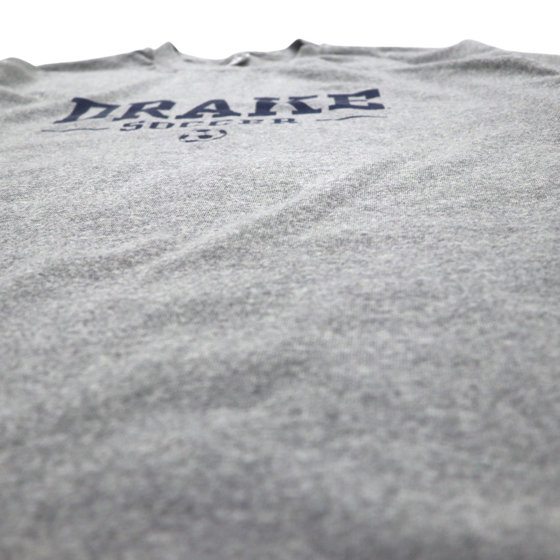 The Cotton Exchange 90s USA Made Single Stitch Vintage Drake Soccer T-Shirt, Gray, Size XL