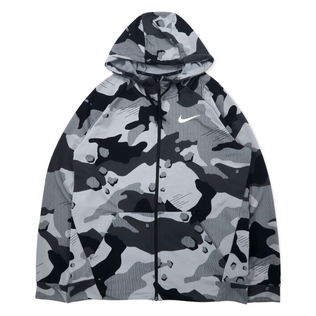 日本然リトテ-古着オンライン-NIKE ドライフィット フルジップパーカー L グレー カモフラ ポリエステル スウォッシュロゴ Dry Camo Graphic Full-zip Hoodie Jacket DRI-FIT BV2718-077-NIKE Dry Fit Full Zip Up Hoodie L Gray camouflage Polyester Swoosh Logo Dry Camo Graphic Full-zip Hoodie Jacket DRI-FIT BV2718-077