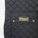 BELSTAFF Quilted Vest, 2XL, Black, Padded, Snap Buttons, Flap Pockets, Gold Label