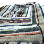 Vintage Baja Hoodie メキシカン パーカー M マルチカラー ボーダー ストライプ アクリル