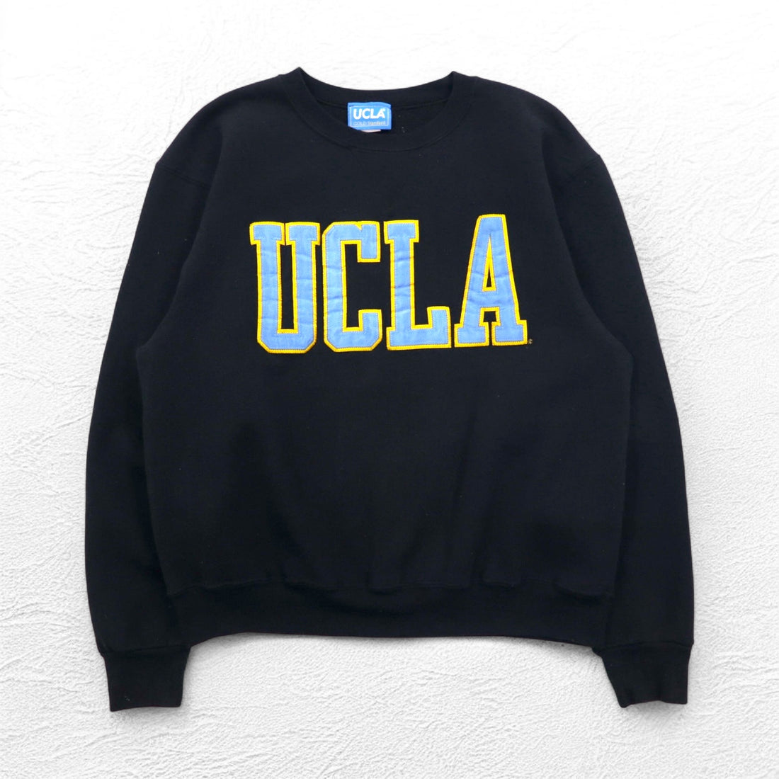 UCLA 90s USA Made College Sweatshirt M Black Cotton Patch GOLD Standard