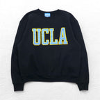 UCLA 90s USA Made College Sweatshirt M Black Cotton Patch GOLD Standard