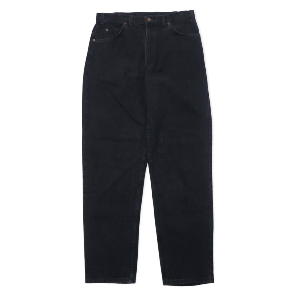 日本然リトテ-古着オンライン-Levi's カナダ製 ユーロリーバイス ブラック デニムパンツ テーパード 34 コットン ジッパーフライ オレンジタブ ボタン裏212 50634 0319-Levi's Canada MADE Eurori Vise Black Denim PANTS Tapered 34 Cotton Zipper Fly Orange Tub Button Back 212 50634 0319